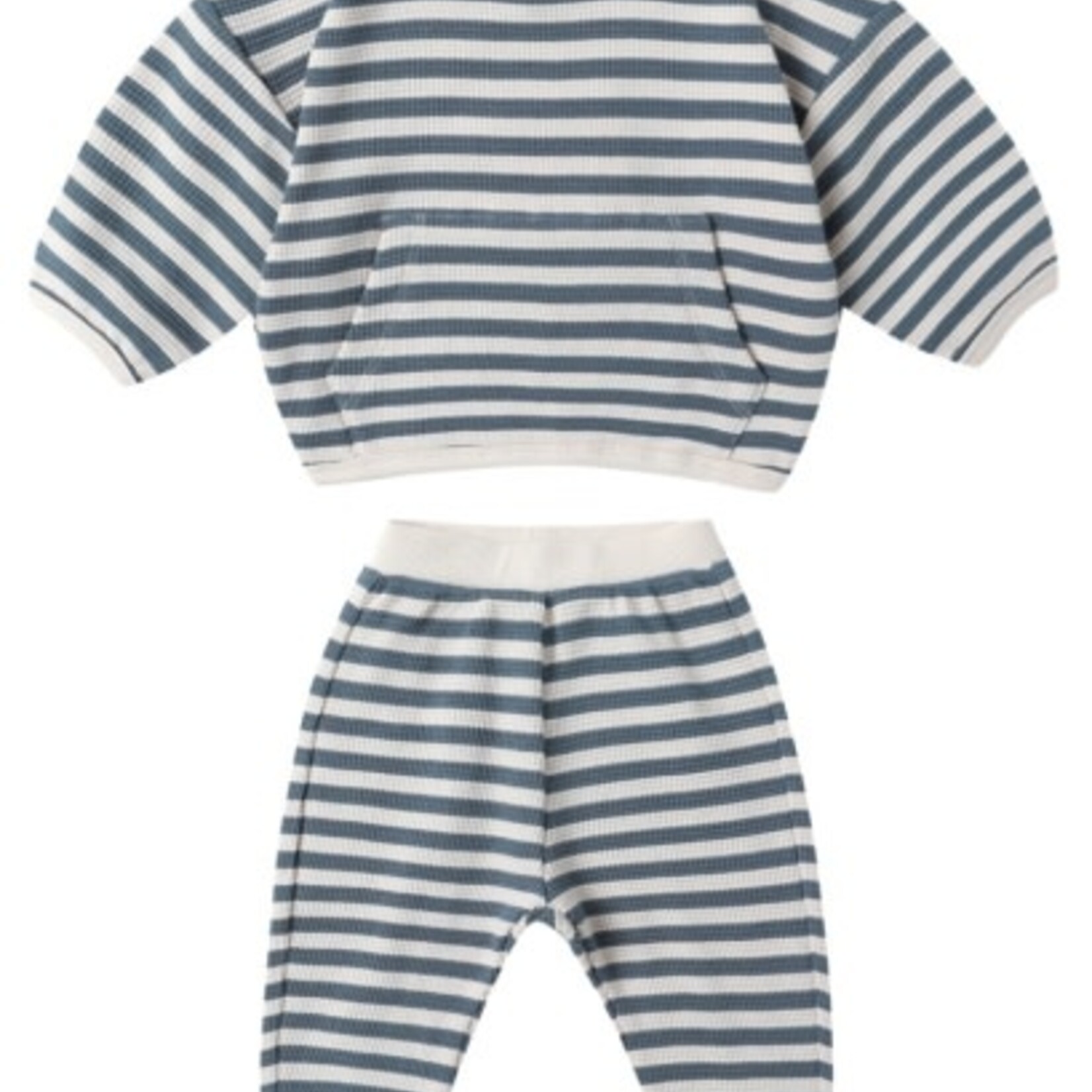Rylee + Cru LLC Ocean Stripe Waffle Slouch Set