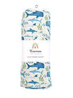 Emerson and Friends Shark Friends Ocean Animals Bamboo Baby Swaddle Blanket