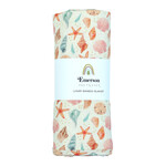 Emerson and Friends Sandy Seashells Luxury Bamboo Baby Swaddling Blanket