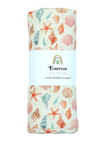Emerson and Friends Sandy Seashells Luxury Bamboo Baby Swaddling Blanket
