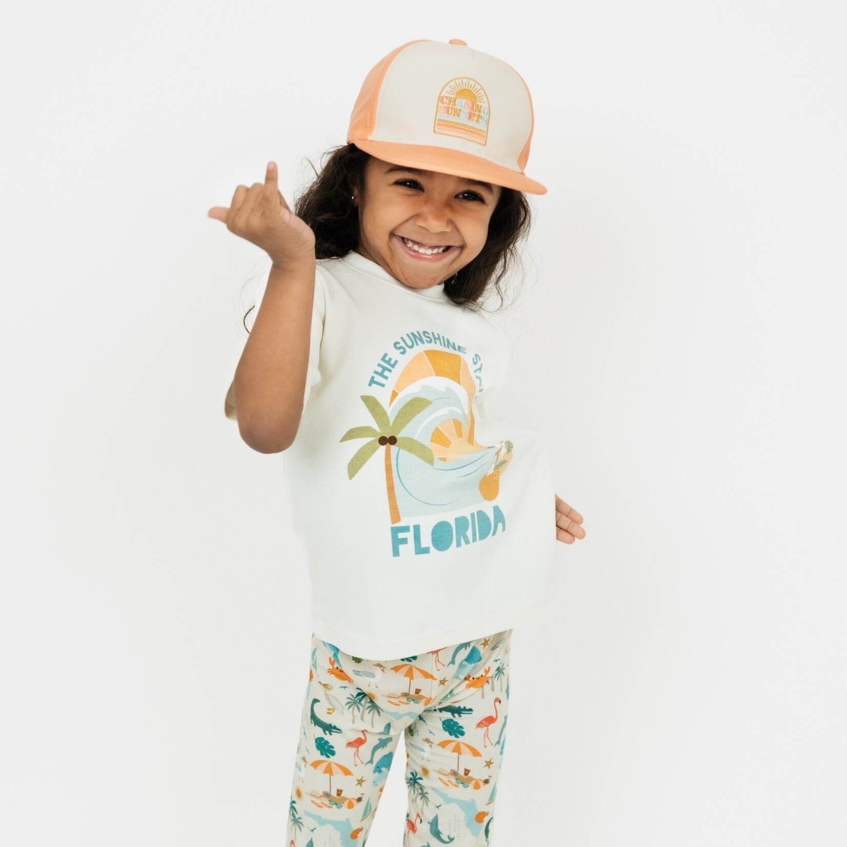 Emerson and Friends Chasing Sunsets Beachy Kids Snapback Hat