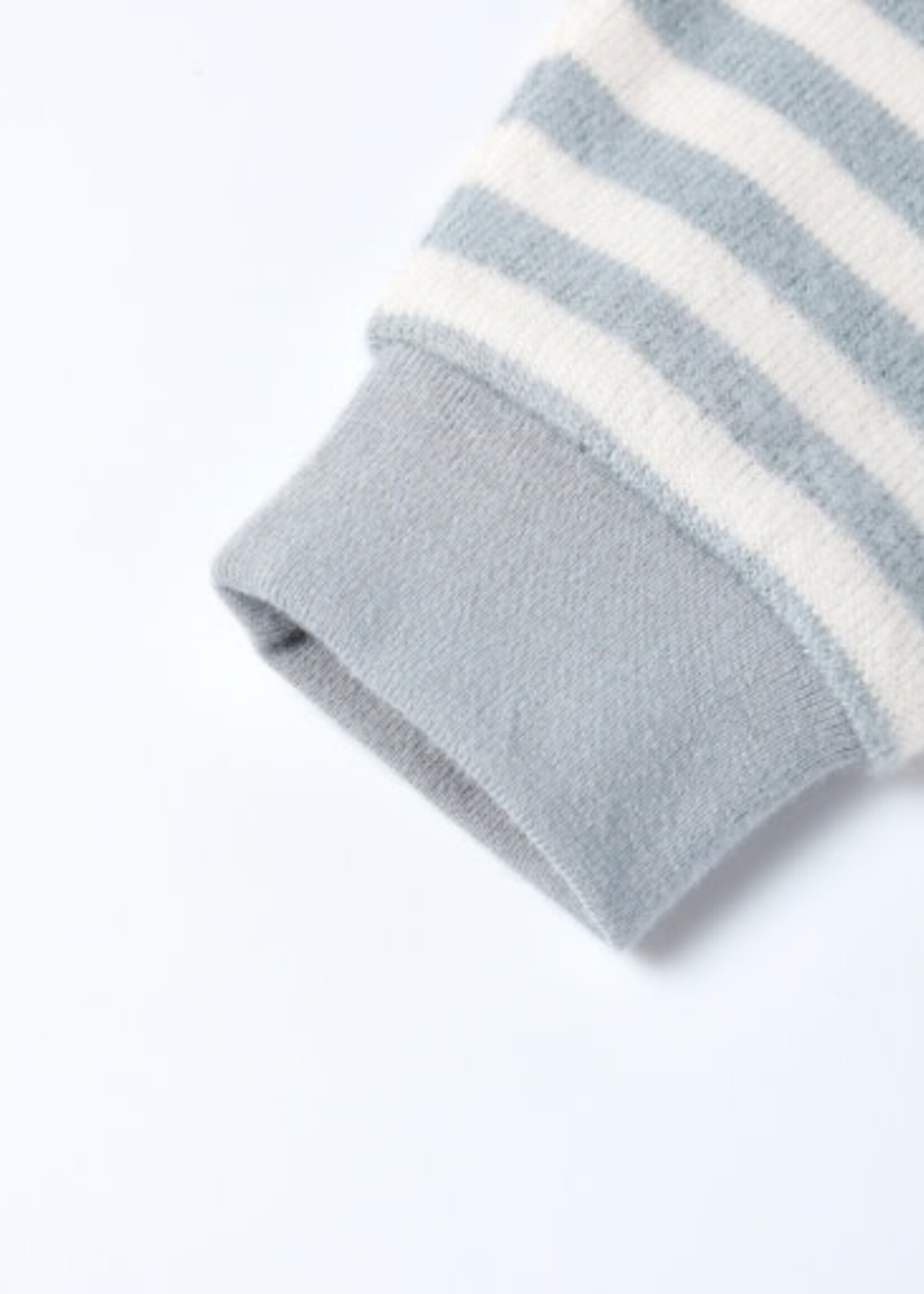 Rylee + Cru LLC Blue Stripe Cozy Set