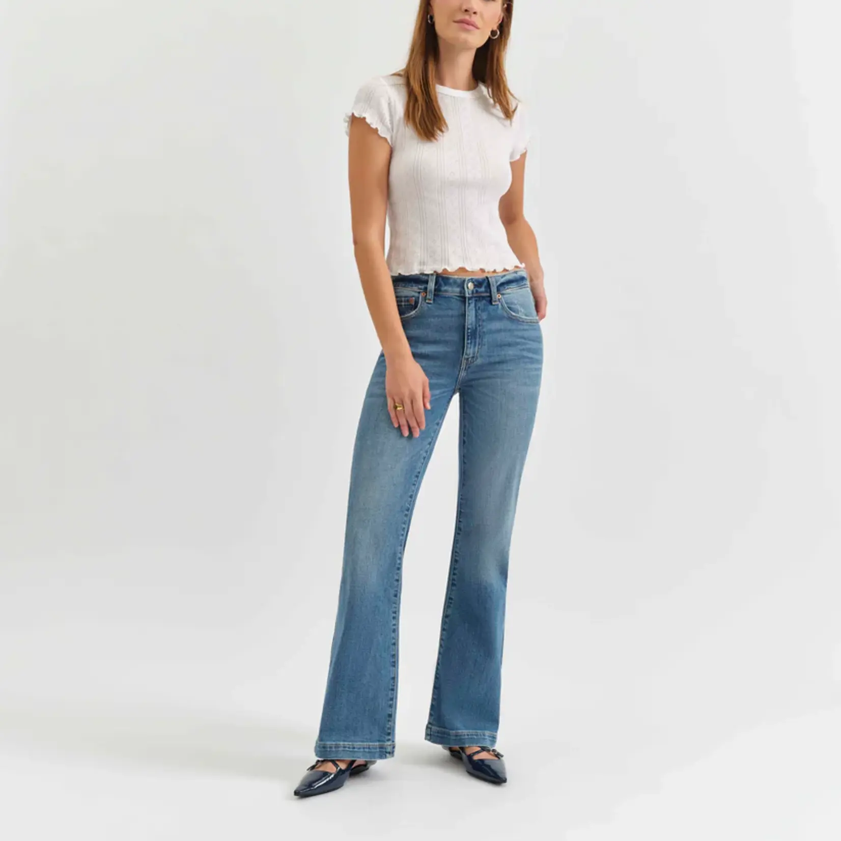 Daze Denim Heartbreaker Mid Rise Flare