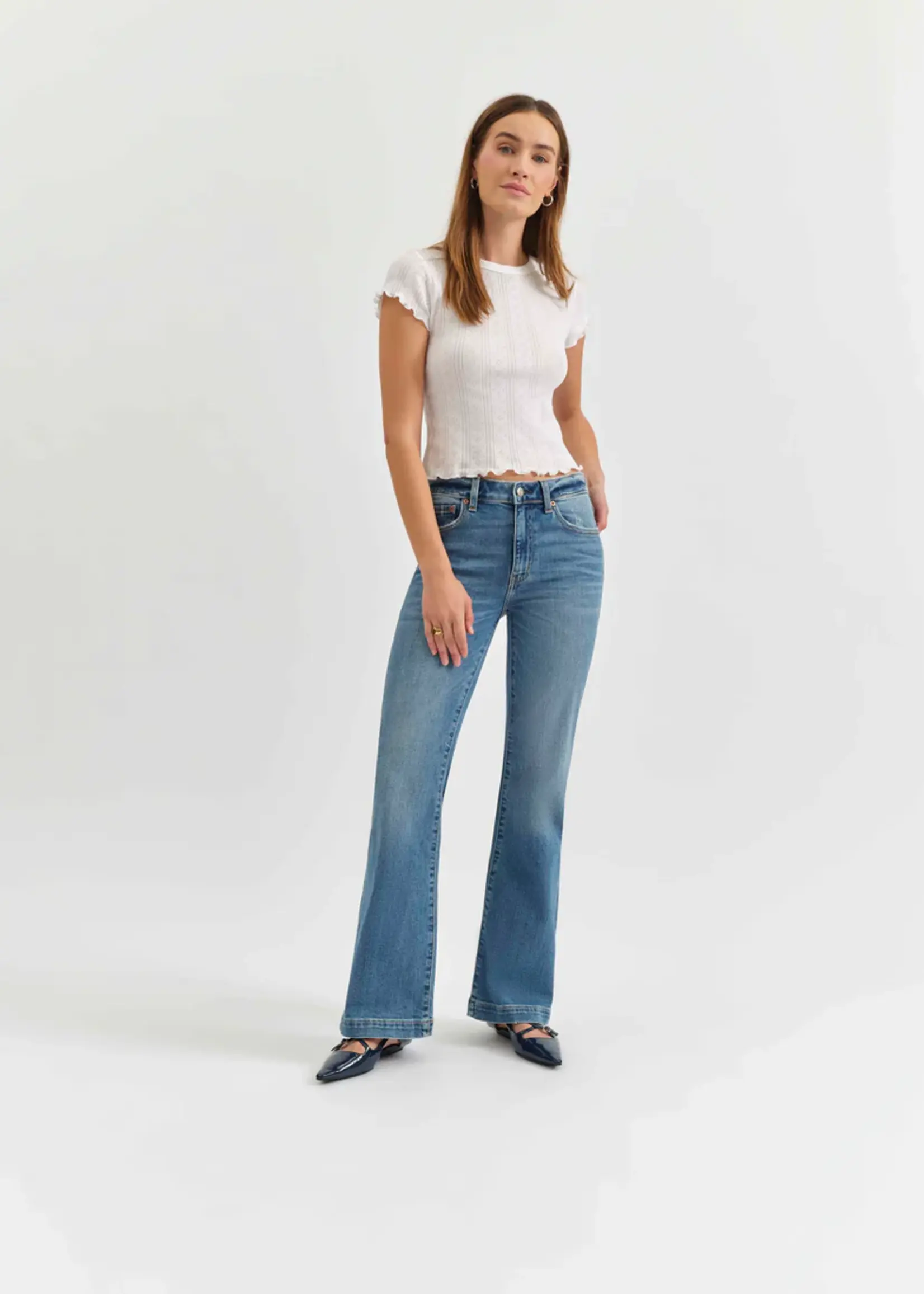 Daze Denim Heartbreaker Mid Rise Flare