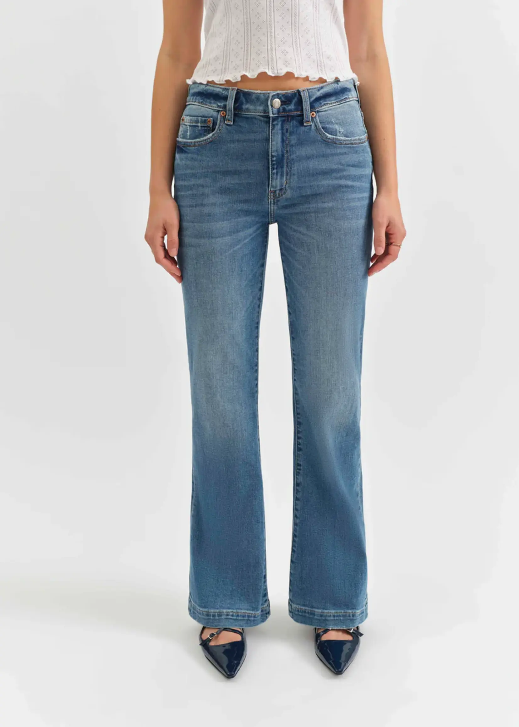 Daze Denim Heartbreaker Mid Rise Flare