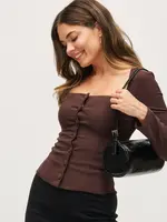 Rachel Croco Shoulder Bag