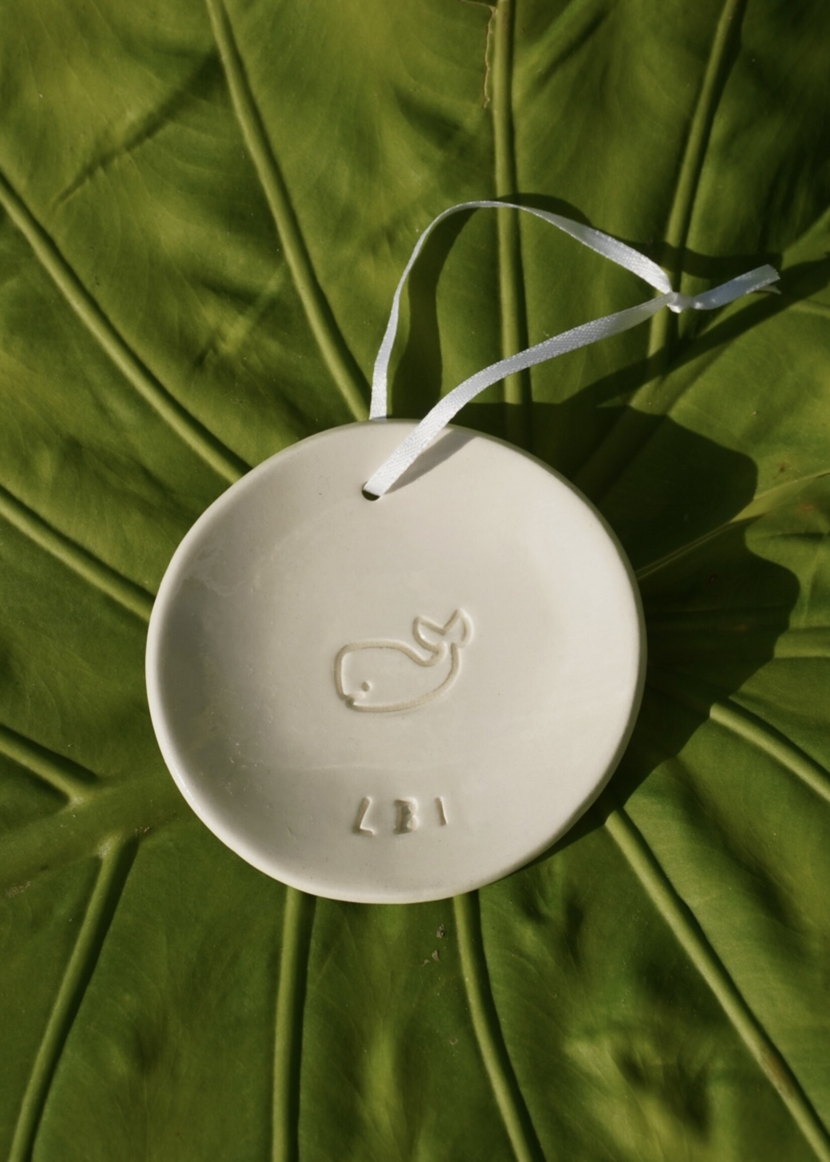 LBI Whale Ceramic Ornament
