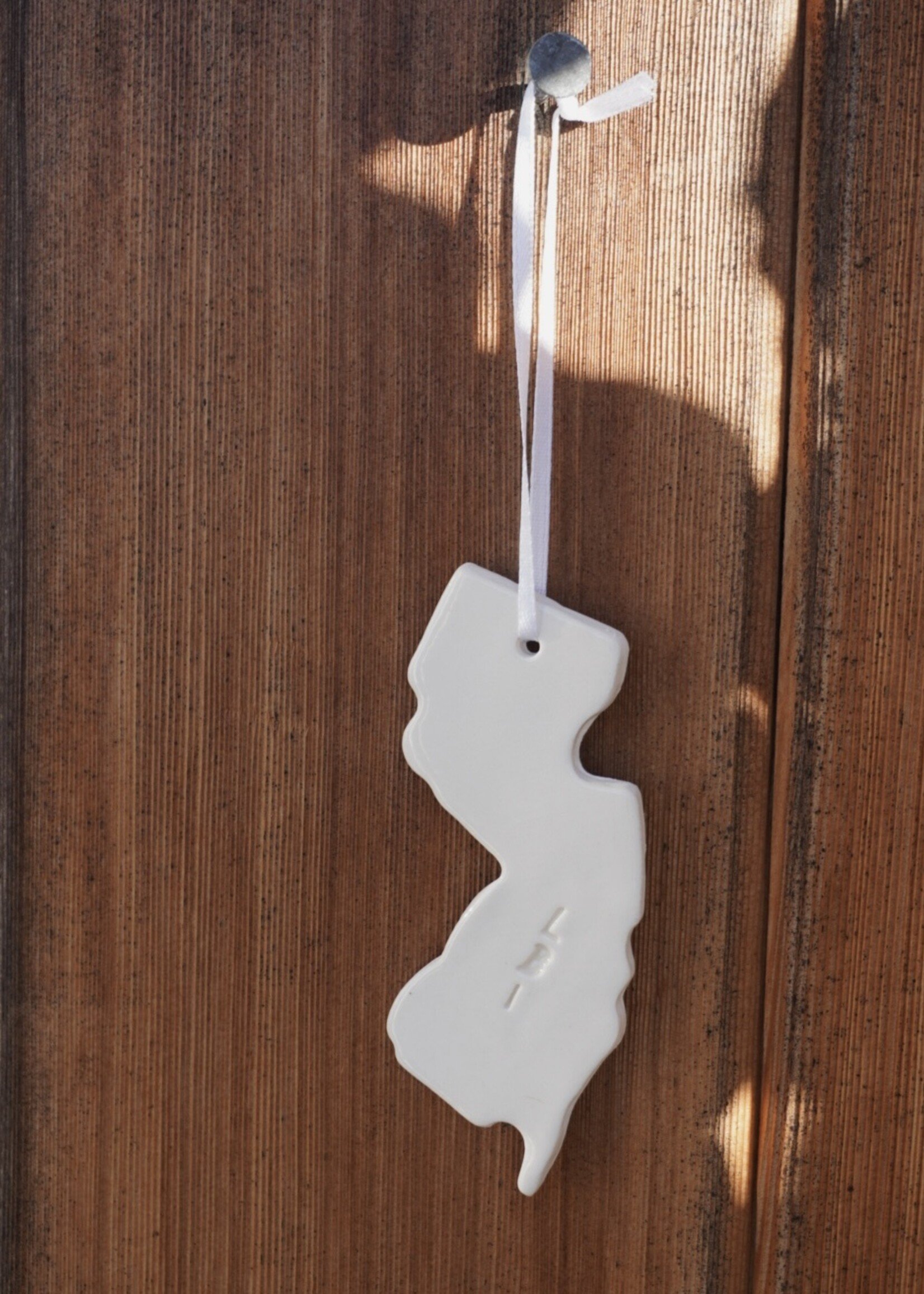 NJ State Ceramic Ornament