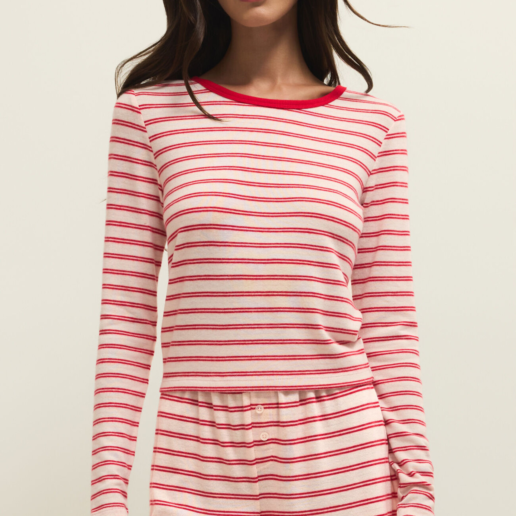 Z Supply Night In Stripes Ls Top