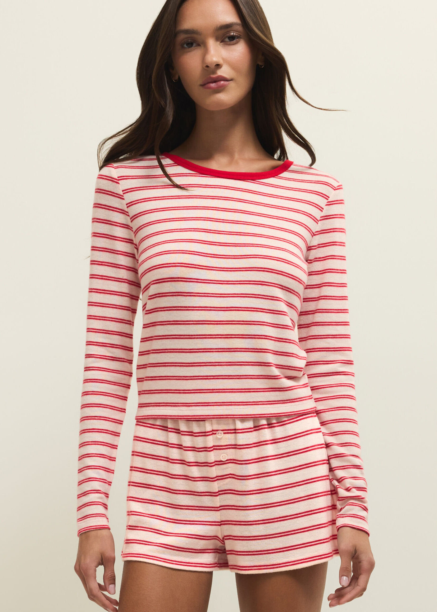 Z Supply Night In Stripes Ls Top