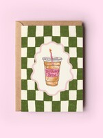 Birthday Brew Iced Coffee Coquette Caffeine Greeting Card