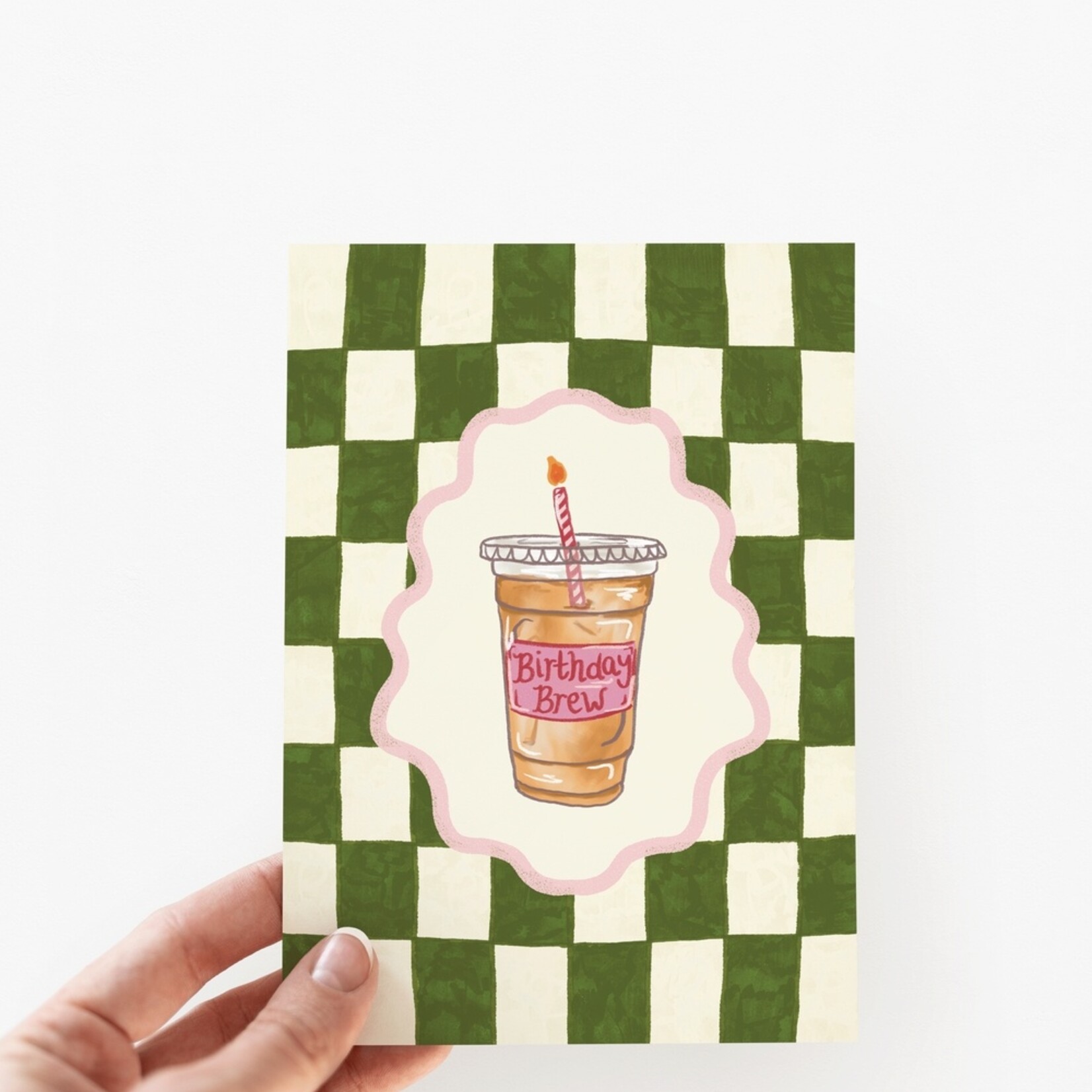 Birthday Brew Iced Coffee Coquette Caffeine Greeting Card