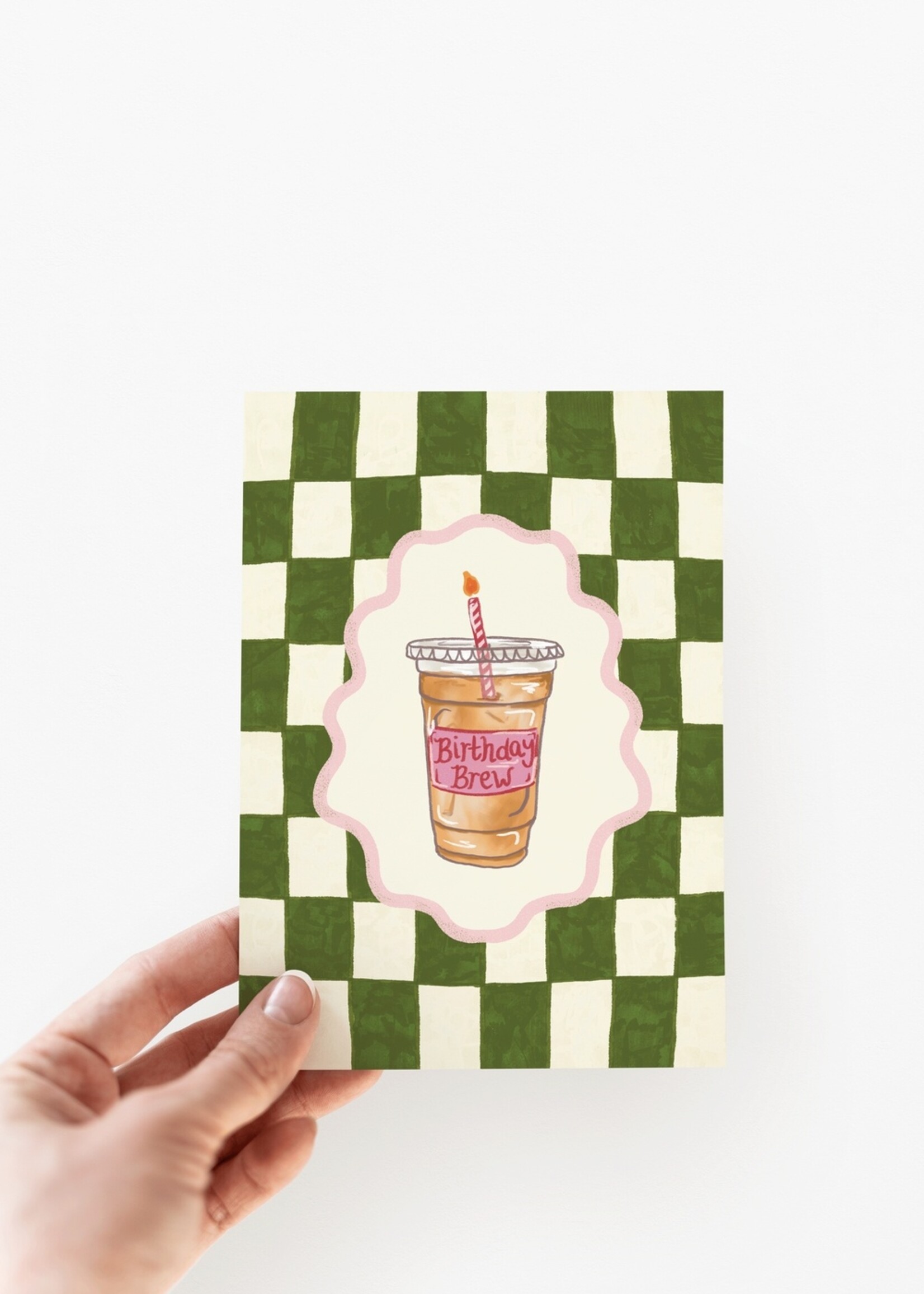 Birthday Brew Iced Coffee Coquette Caffeine Greeting Card