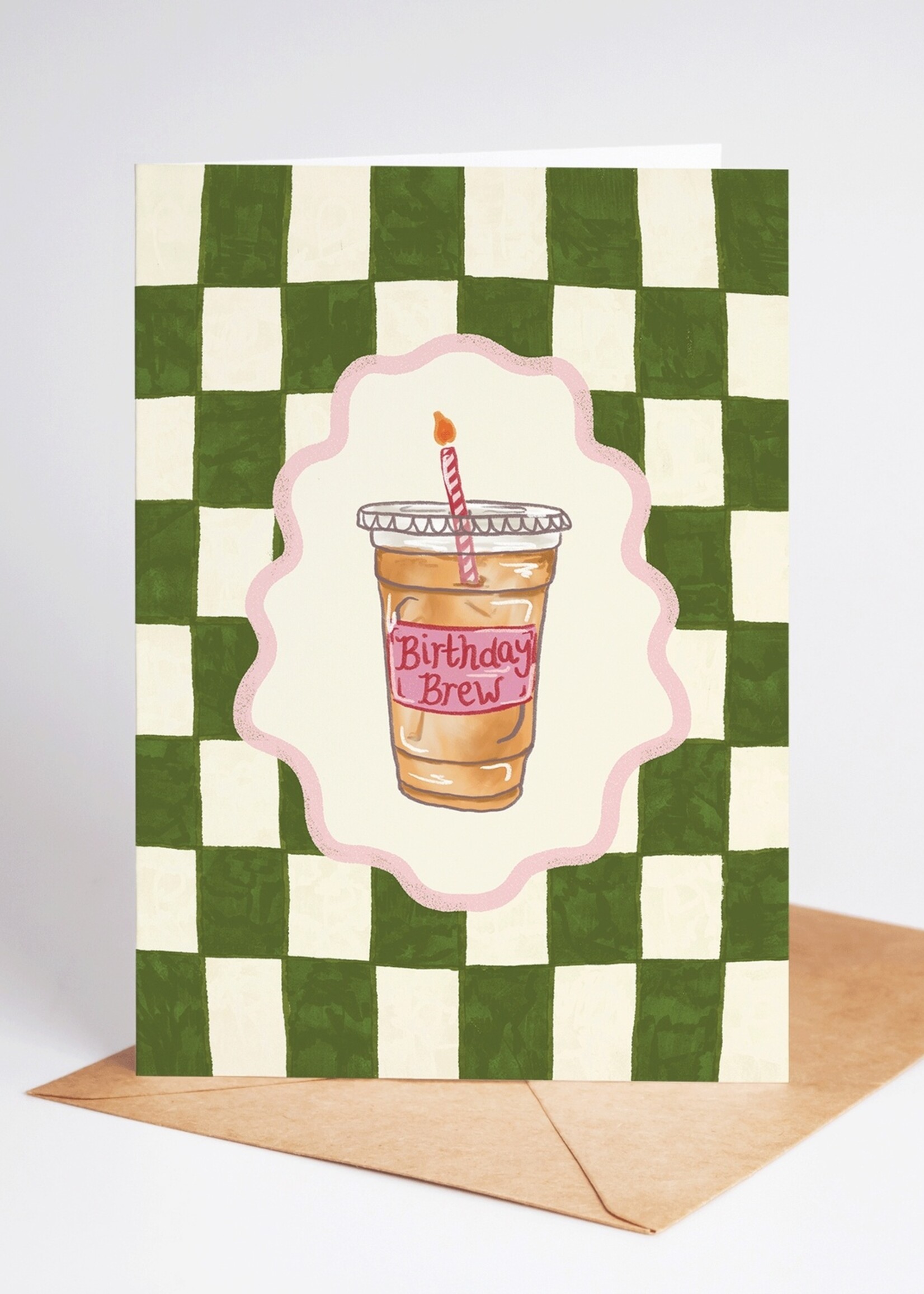 Birthday Brew Iced Coffee Coquette Caffeine Greeting Card