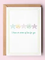 Ocean of Love For You Beach Coastal Greeting Card
