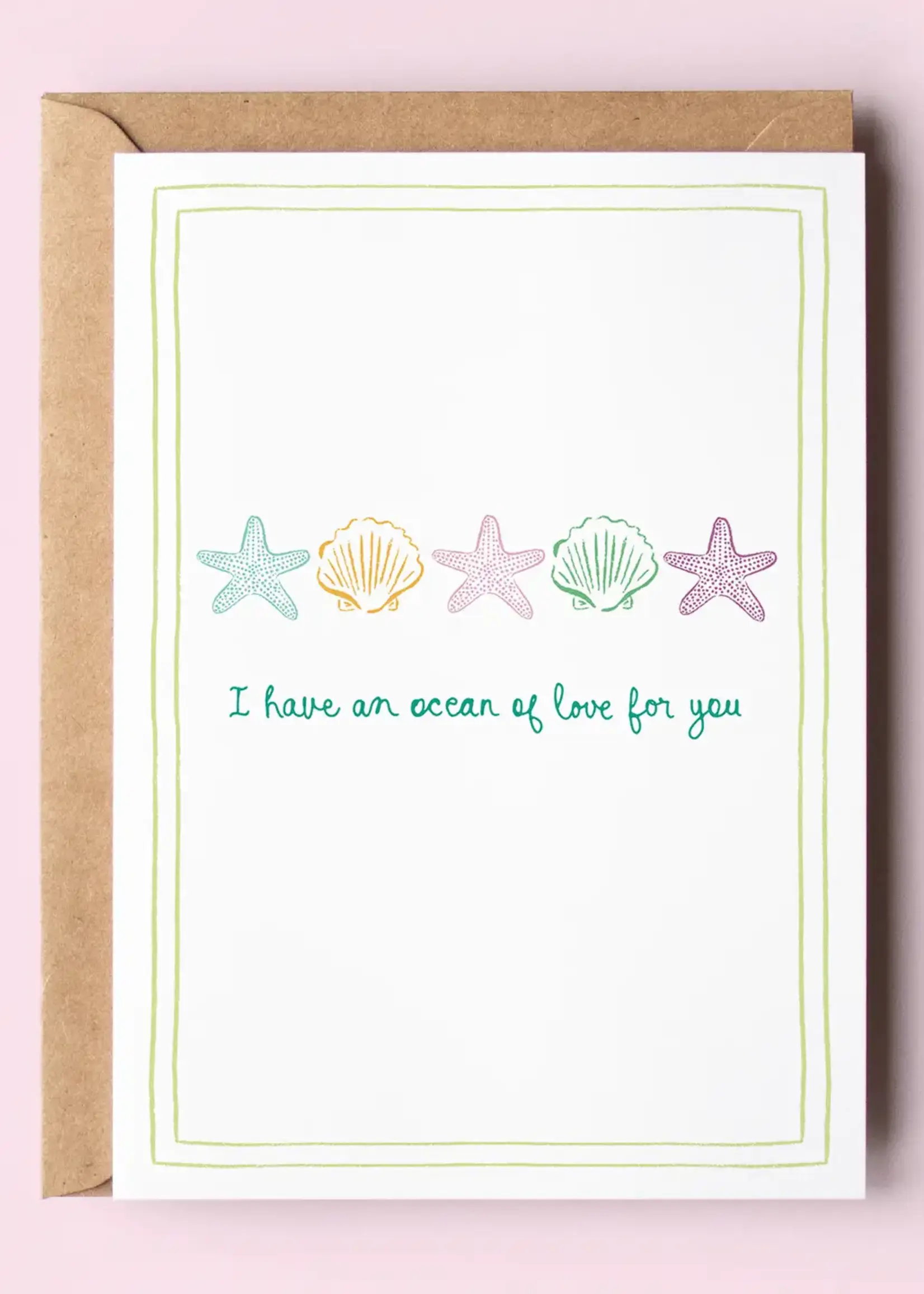 Ocean of Love For You Beach Coastal Greeting Card