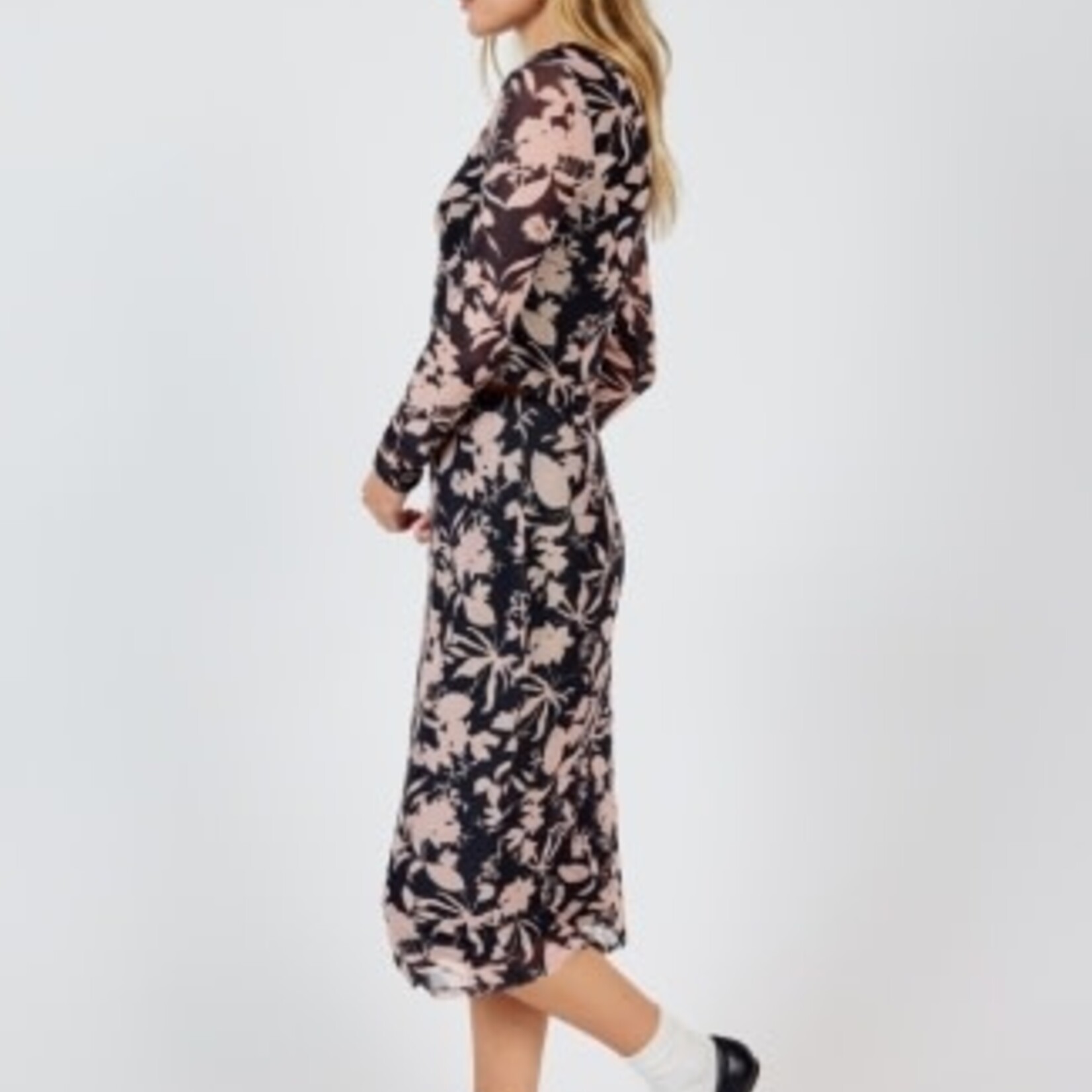 Sadie & Sage Rejuvenate Floral Mesh Long Sleeve Top