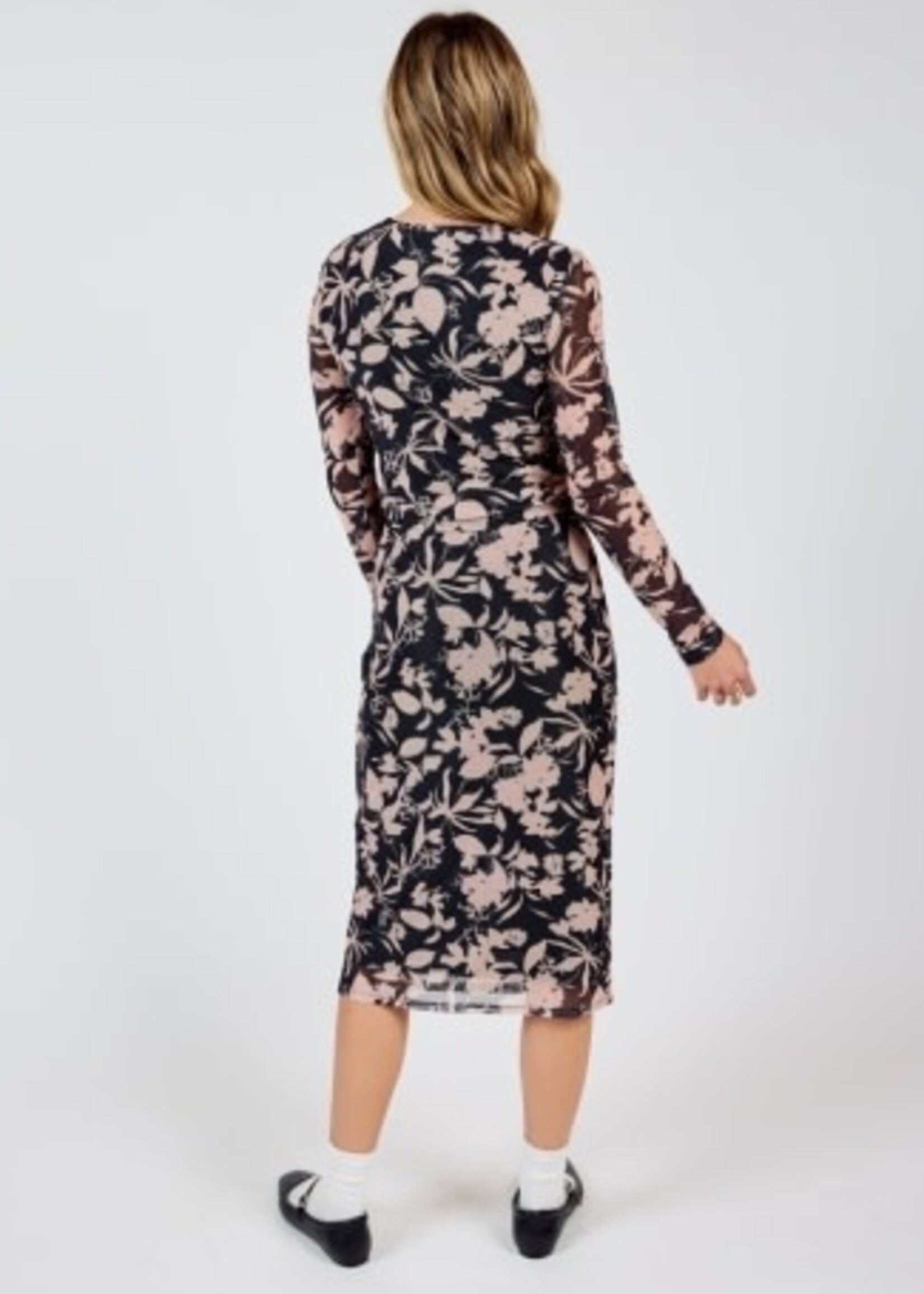 Sadie & Sage Rejuvenate Floral Mesh Long Sleeve Top