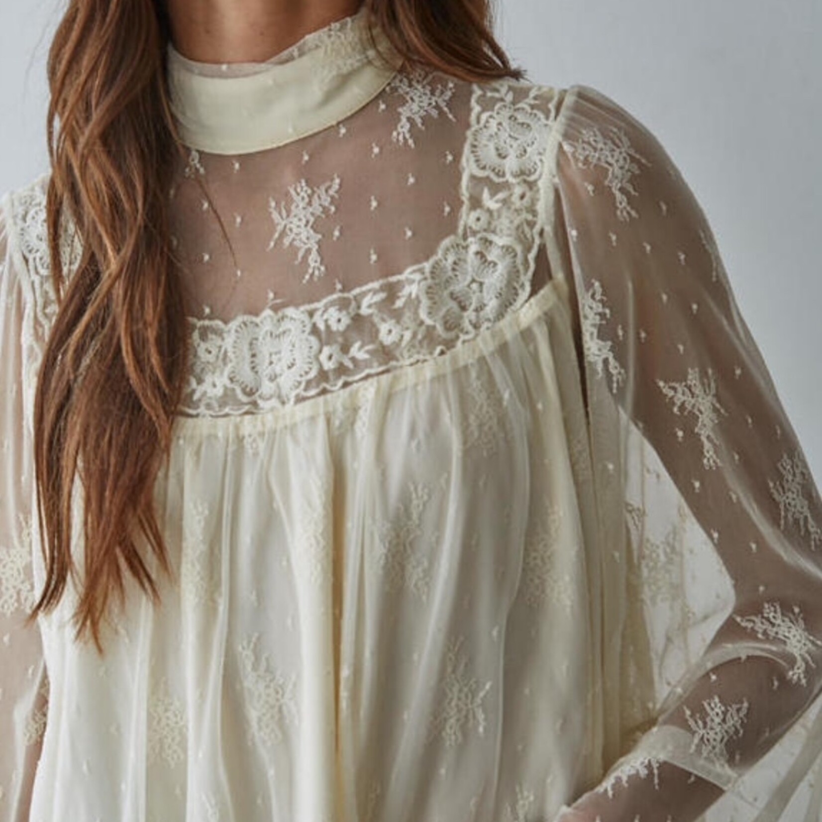 By Together Fairy Kissed Mock Lace Top
