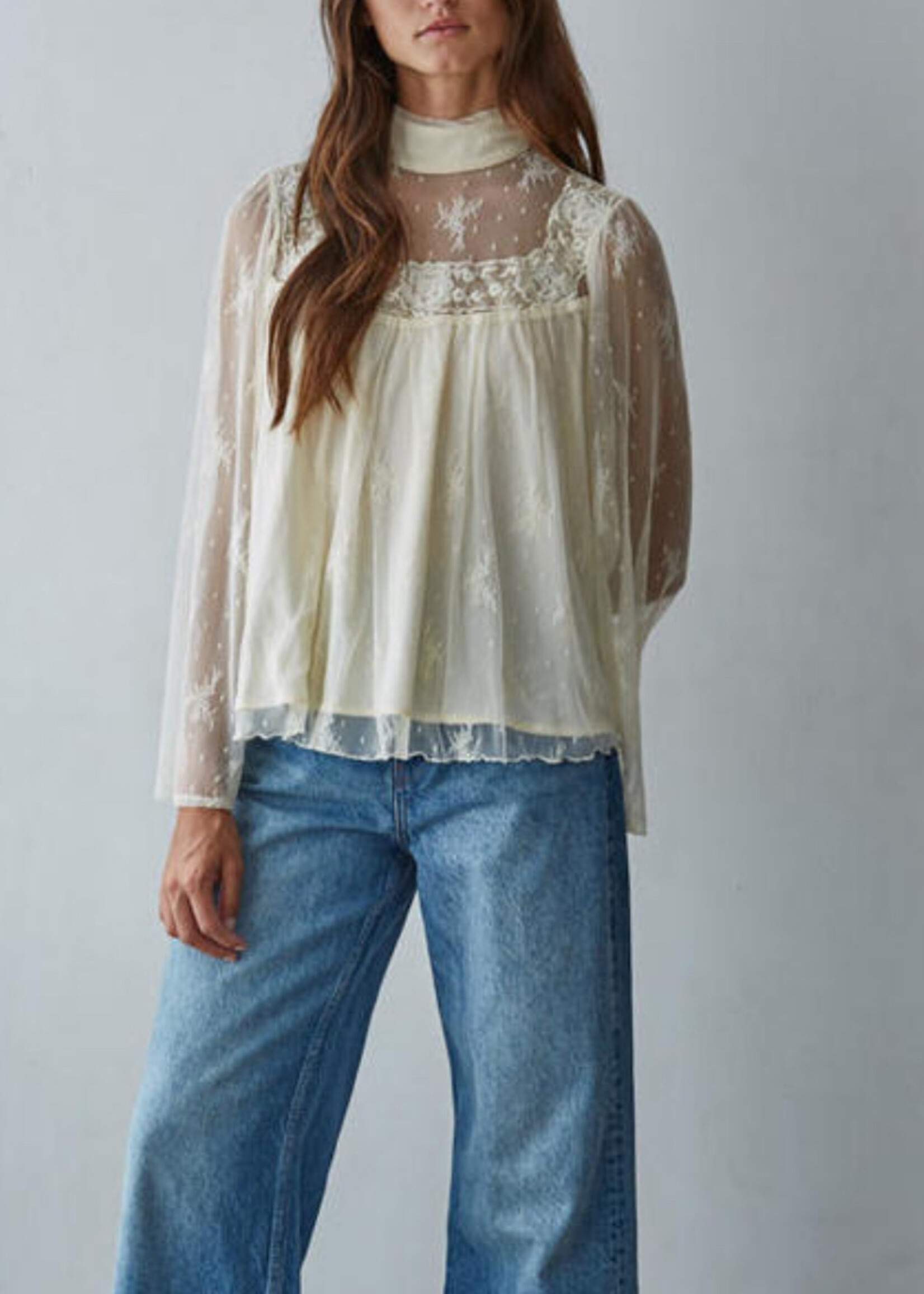 By Together Fairy Kissed Mock Lace Top