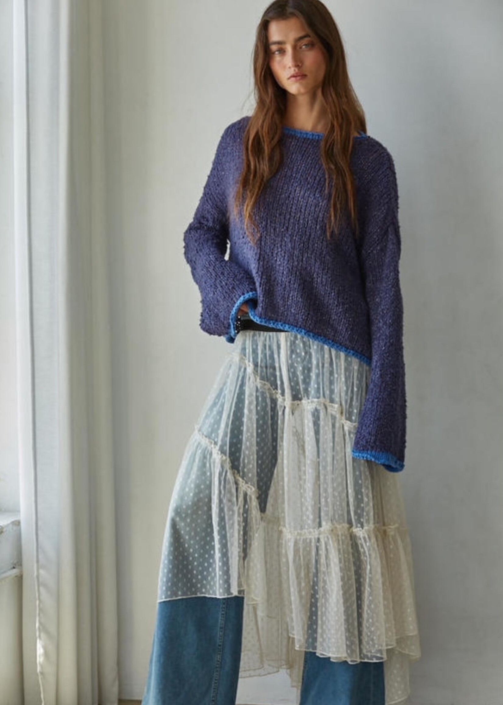 By Together Chase the Night Lace Skirt