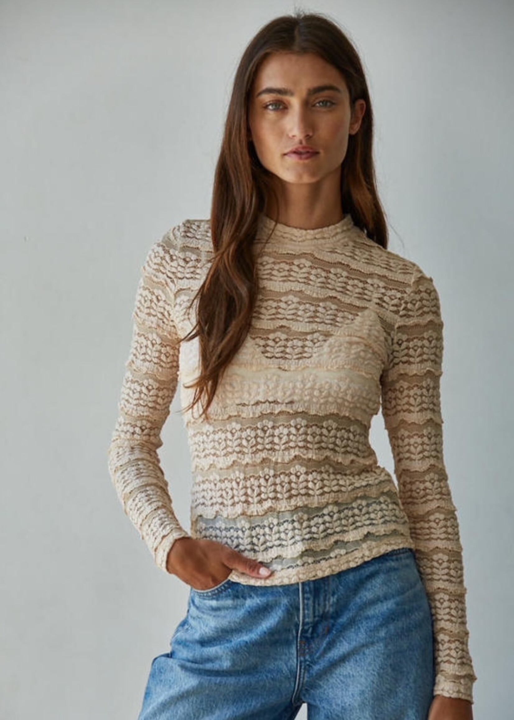 By Together Allure Textured Lace Top