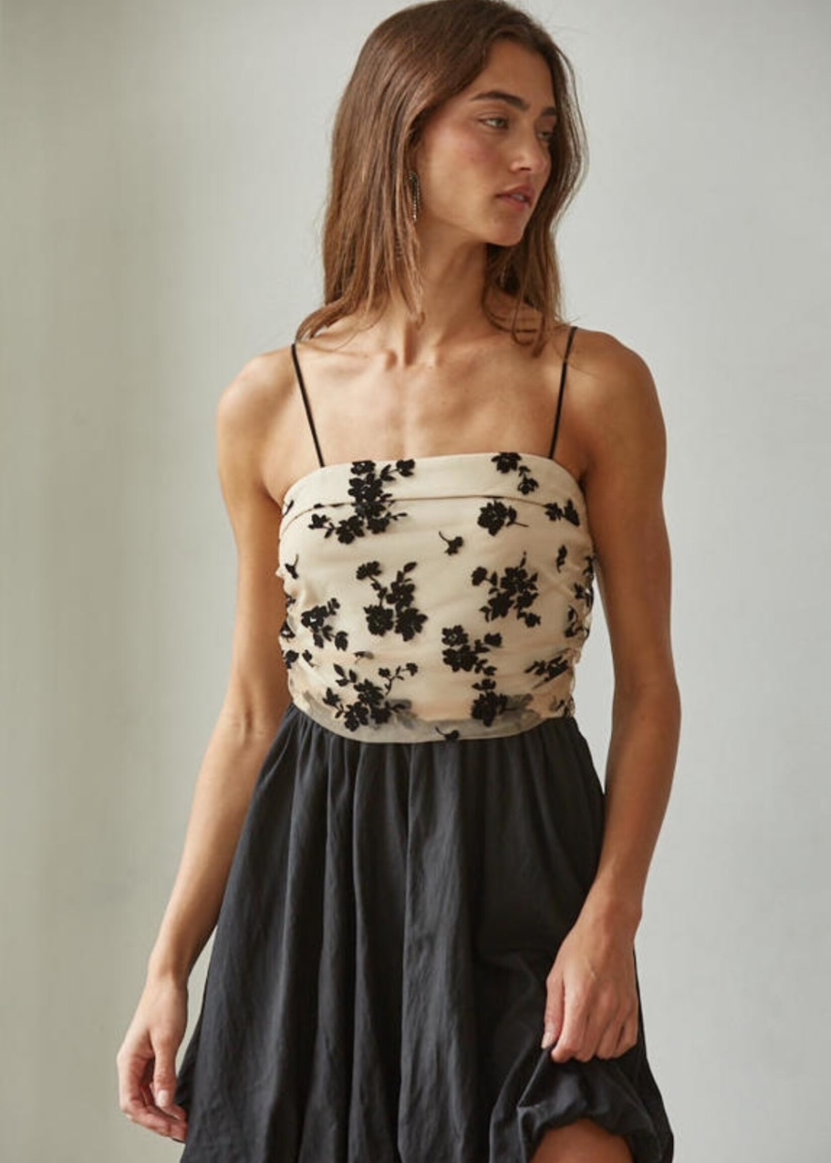 By Together Velvet Whisper Floral Bubble Mini