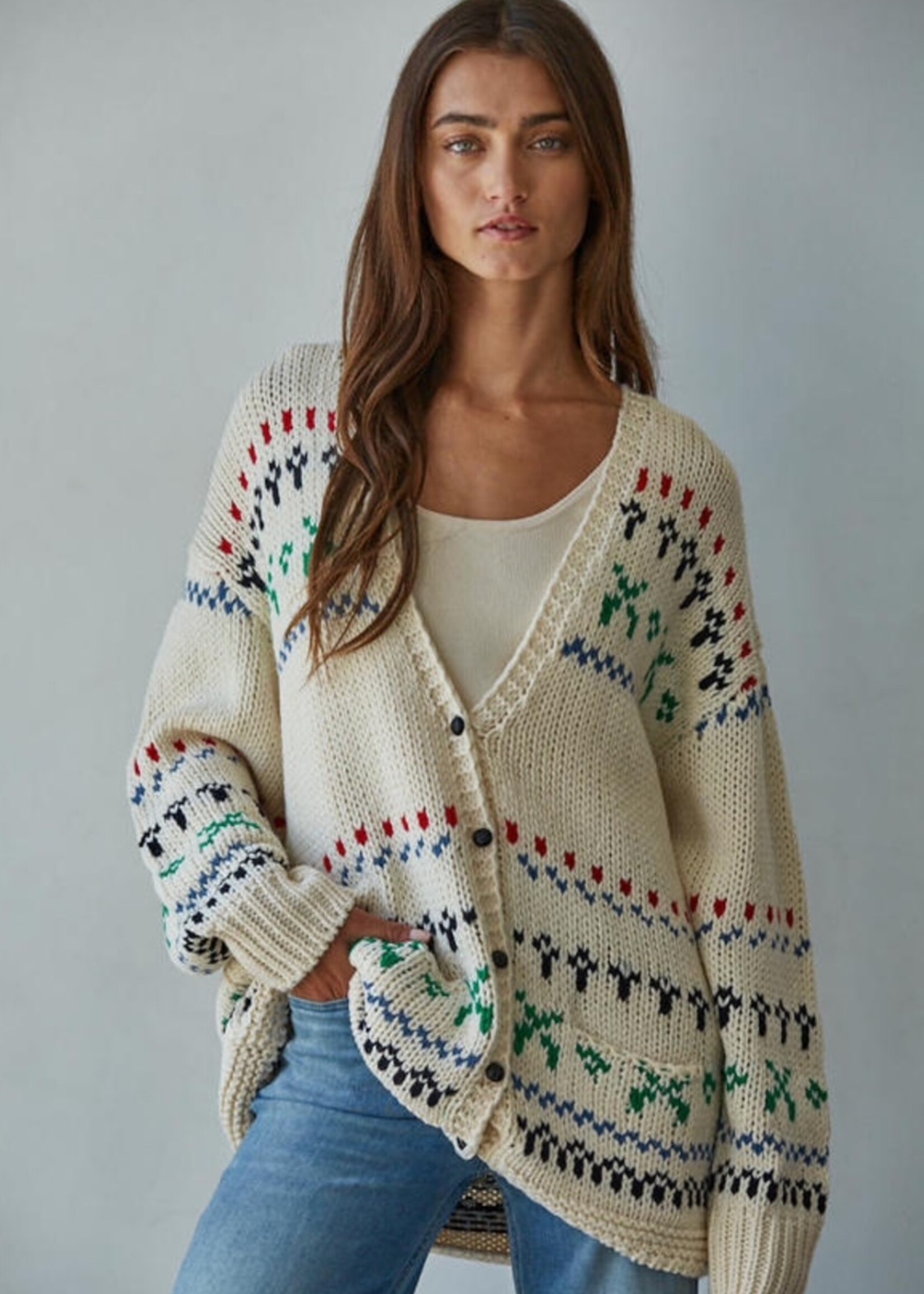 By Together Fair Isle Cardigan Sweater