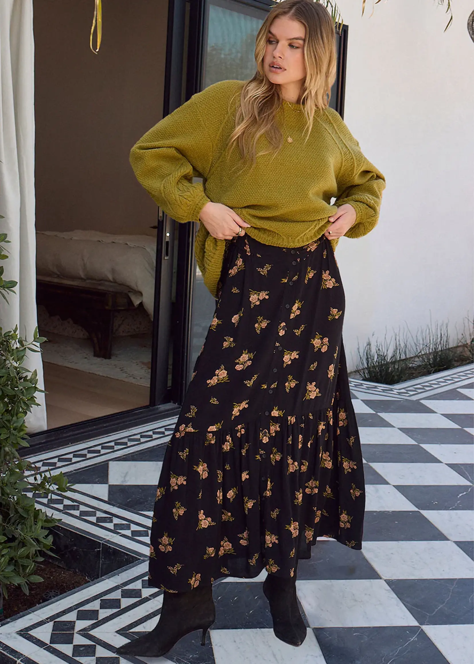 Saltwater Luxe Dagny Midi Skirt