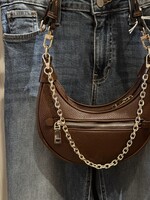 Zora Moon Shoulder Bag w/ Chain