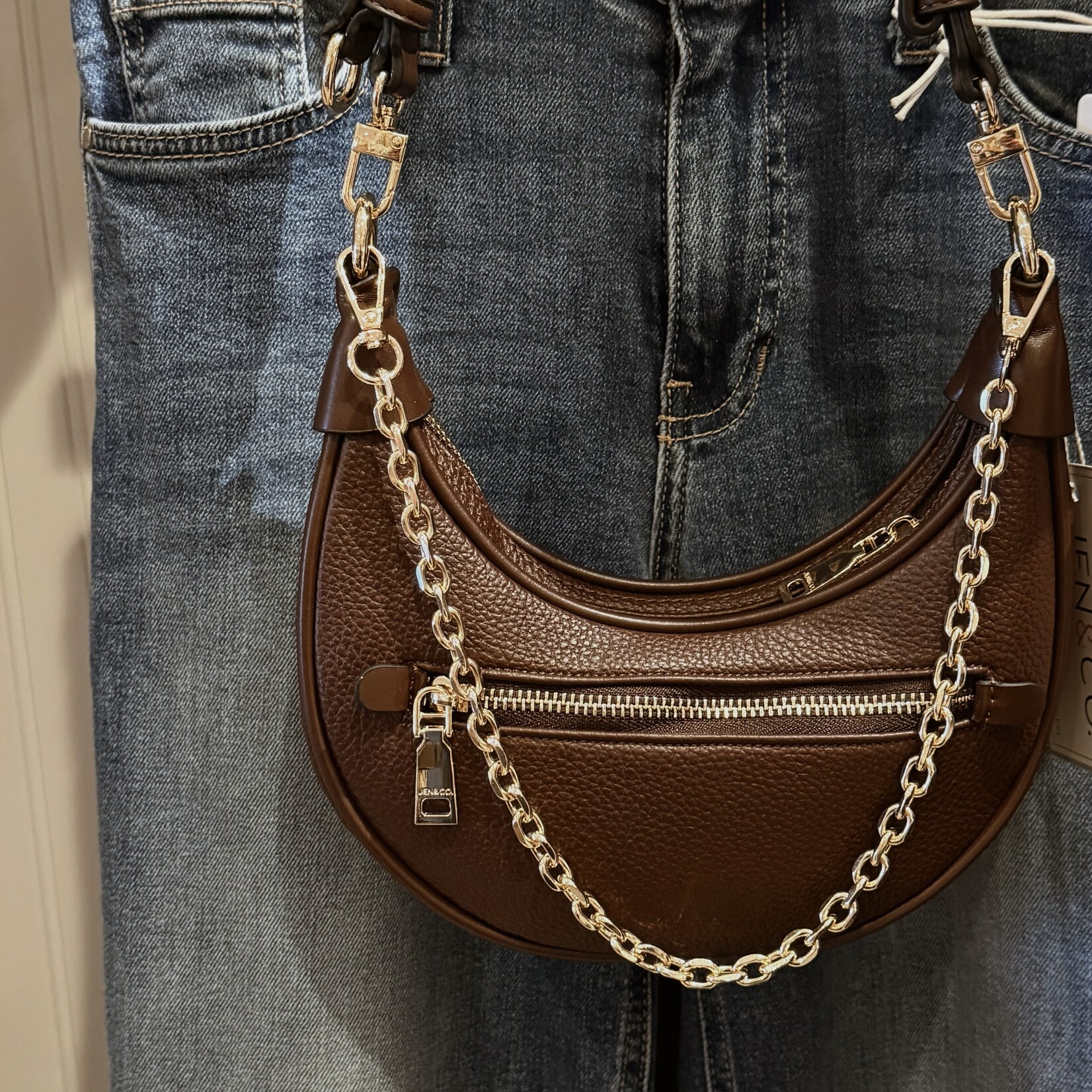 Zora Moon Shoulder Bag w/ Chain