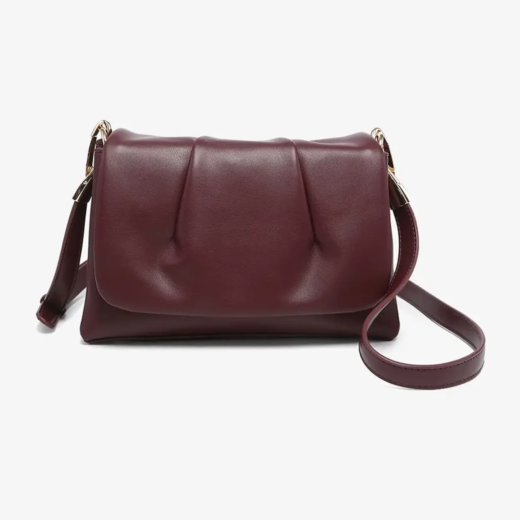 Dayton Pleated Flapover Crossbody Bag