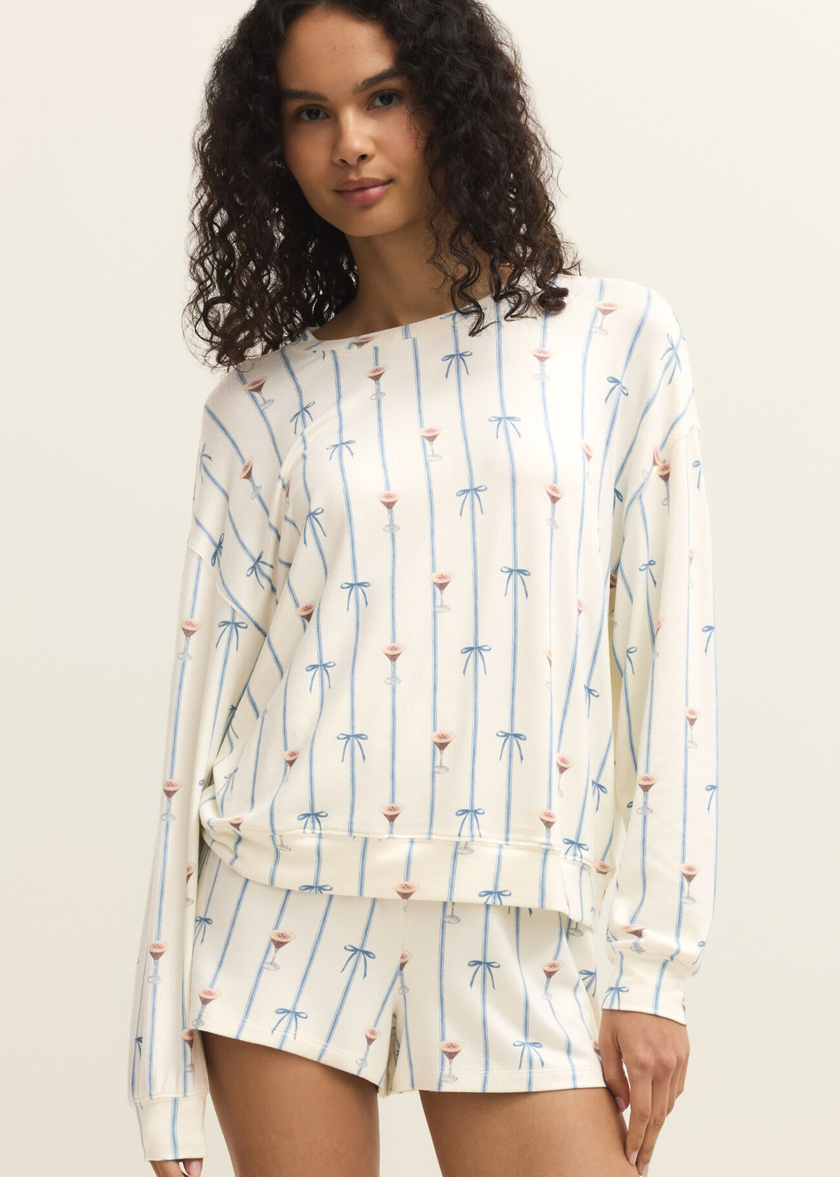 Z Supply Cozy Espresso Martini LS Top