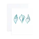Natalie Nautical Beach Shells Blank Greeting Card