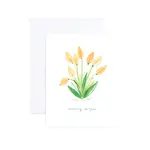 Peyton Watercolor Tulips Sympathy Greeting Card