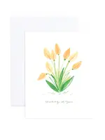 Peyton Watercolor Tulips Sympathy Greeting Card