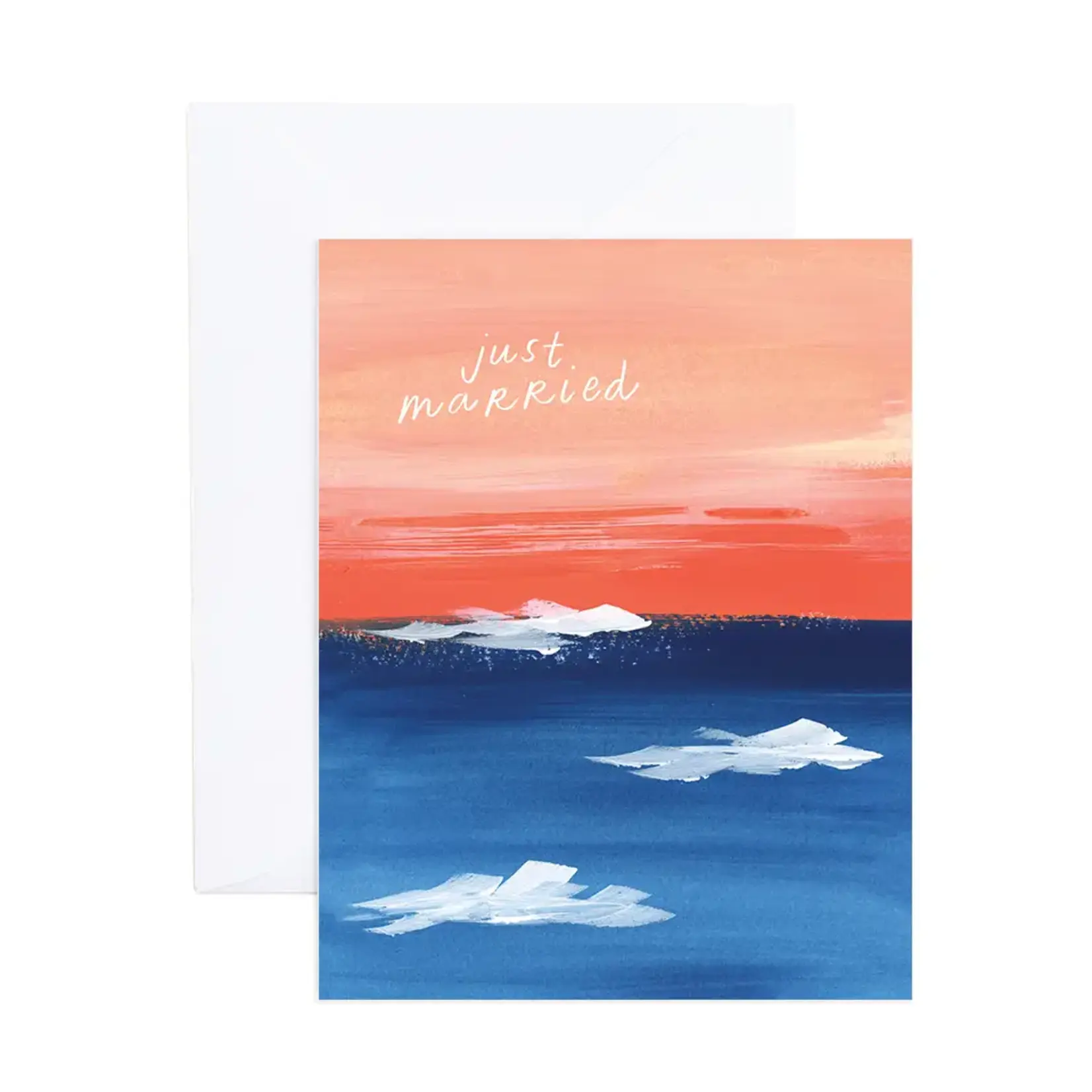 Roxi Beach Sunset Wedding Card