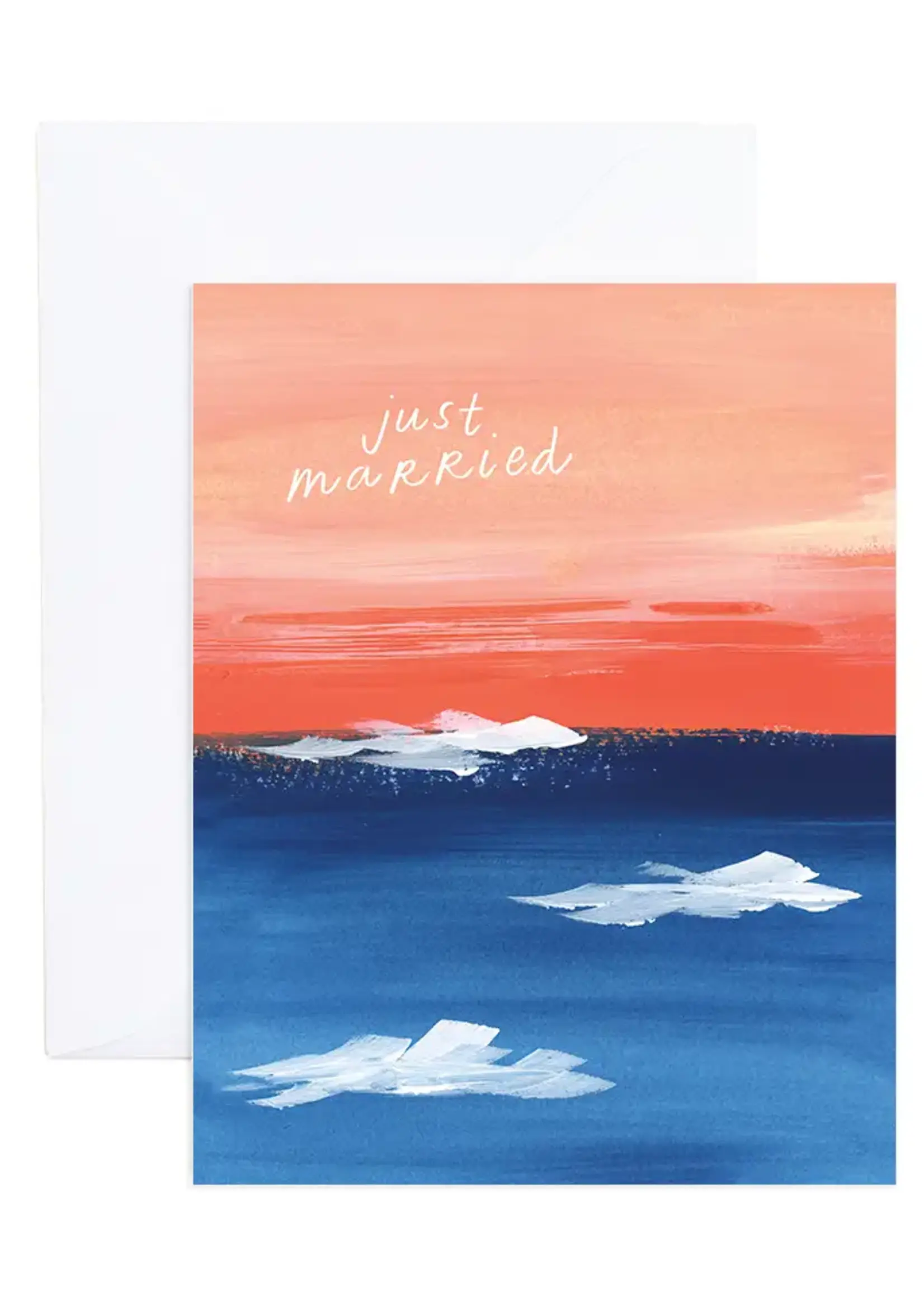 Roxi Beach Sunset Wedding Card