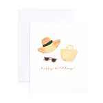 Sutton Watercolor Beach Girl Birthday Card