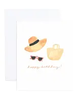 Sutton Watercolor Beach Girl Birthday Card
