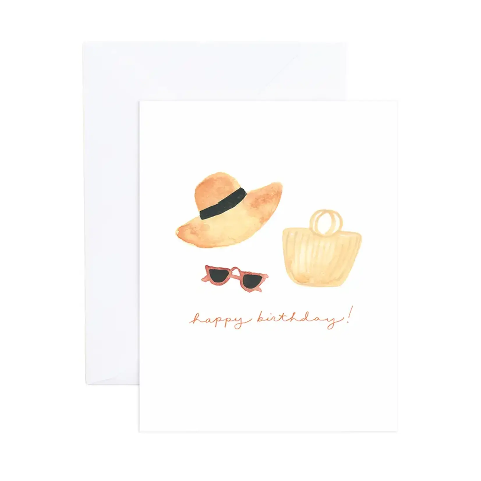 Sutton Watercolor Beach Girl Birthday Card