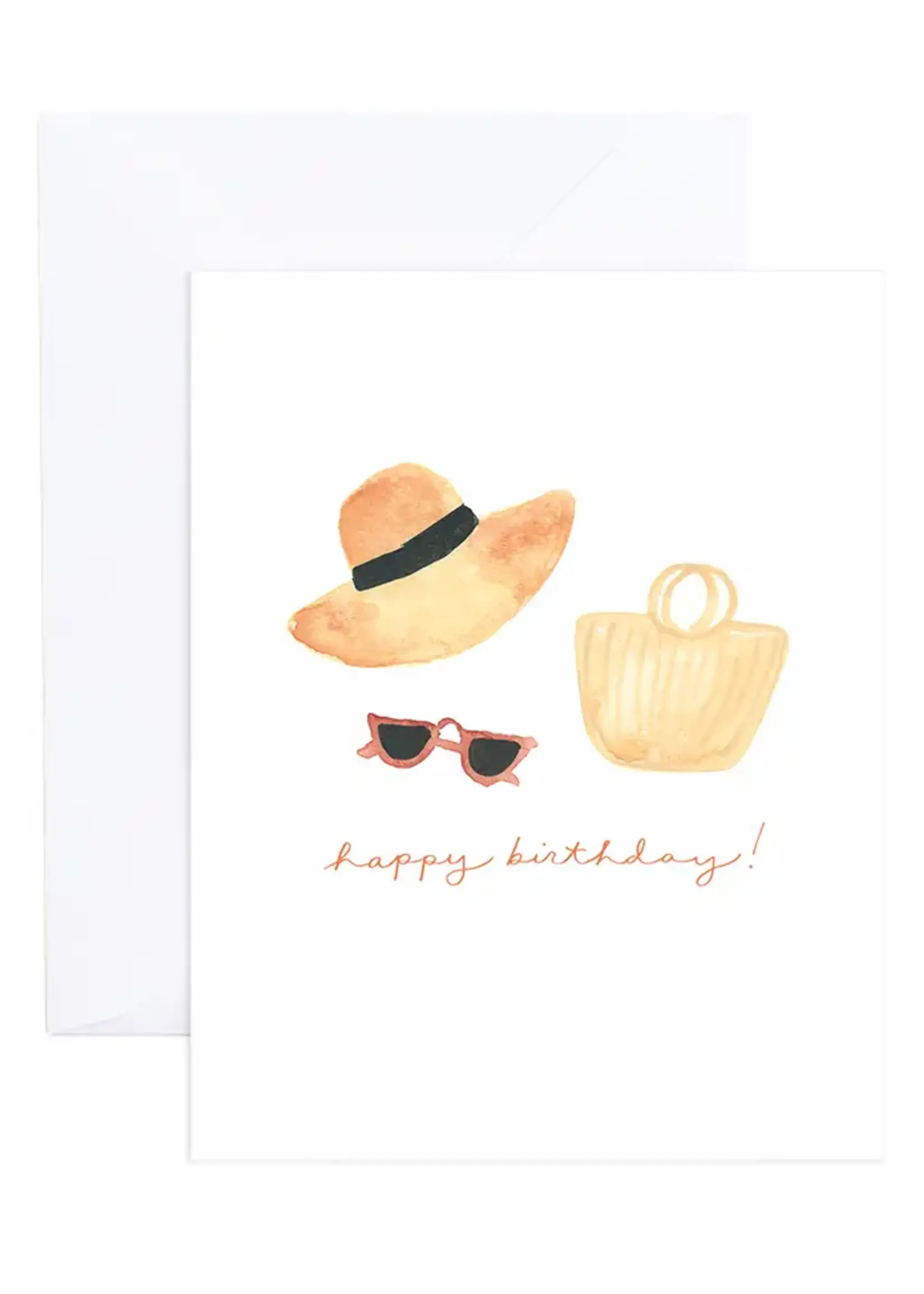 Sutton Watercolor Beach Girl Birthday Card