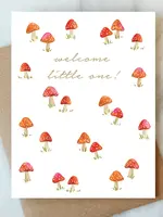 Little Mushroom Baby Greeting Card | New Mom Baby Card