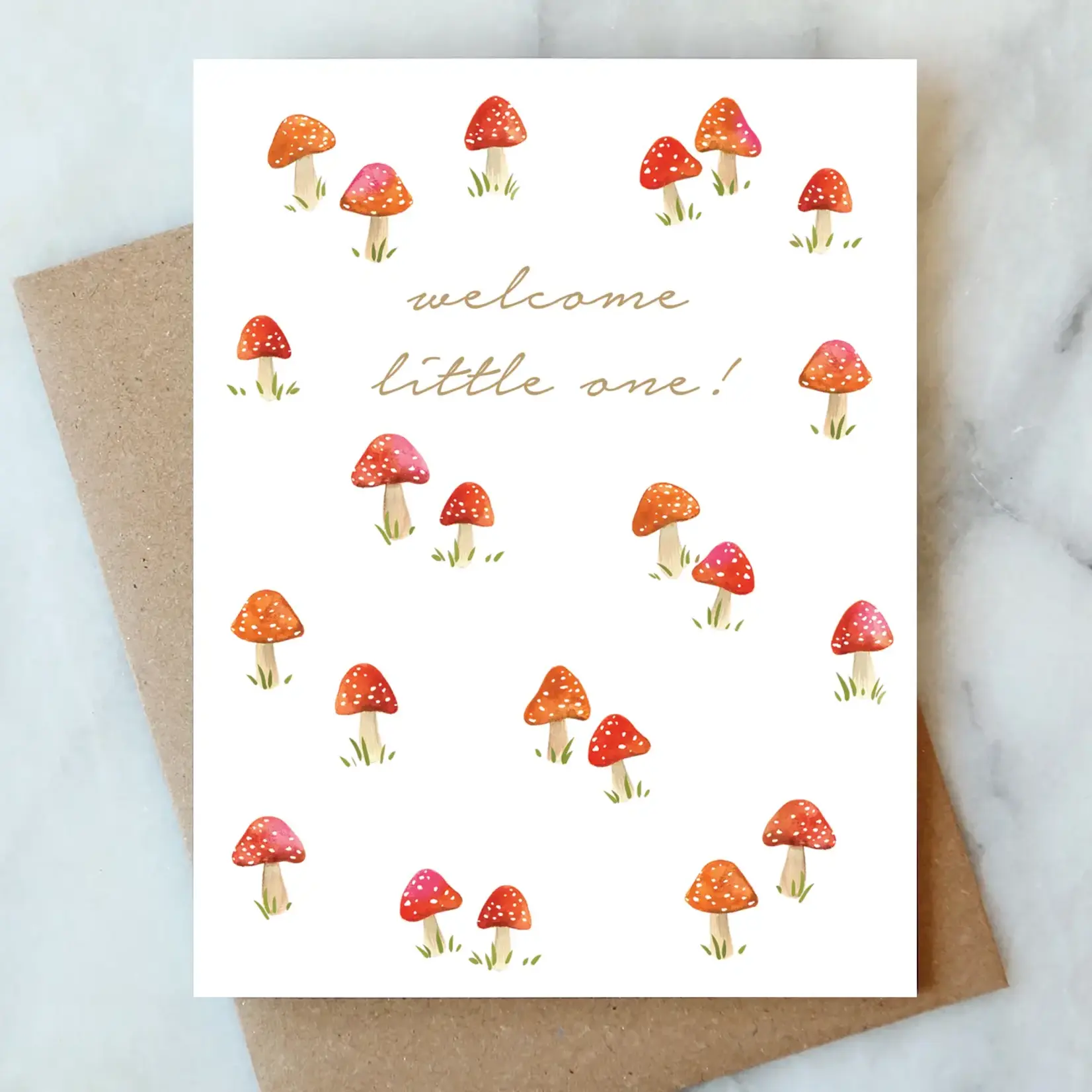 Little Mushroom Baby Greeting Card | New Mom Baby Card