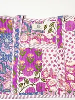 Large Quilted Zipper Tote Bag | Starlit Blooms Patchwork