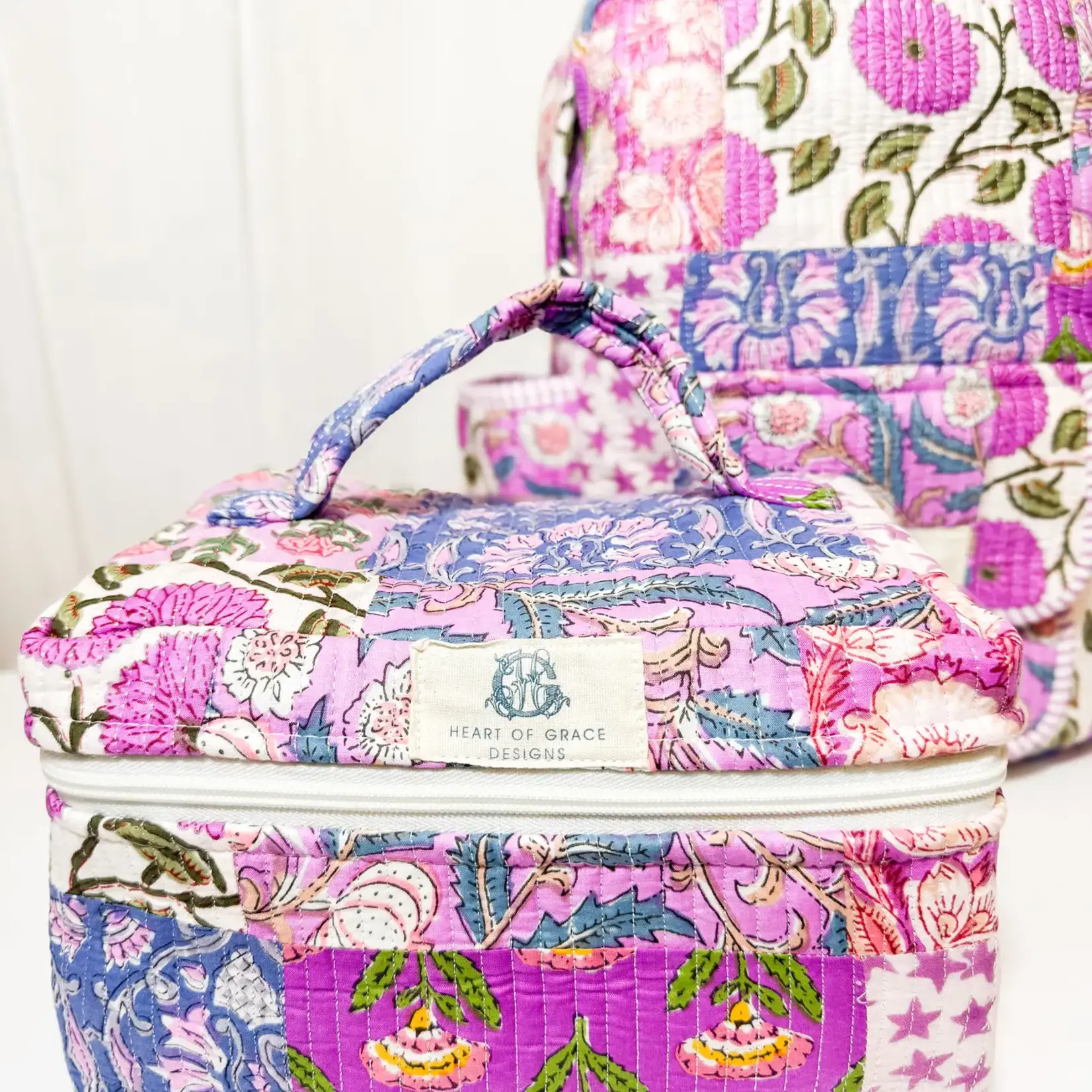 Starlit Blooms Cosmetic Bag Set of 3