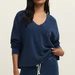 Z Supply Delphine Knit Denim Sweatshirt