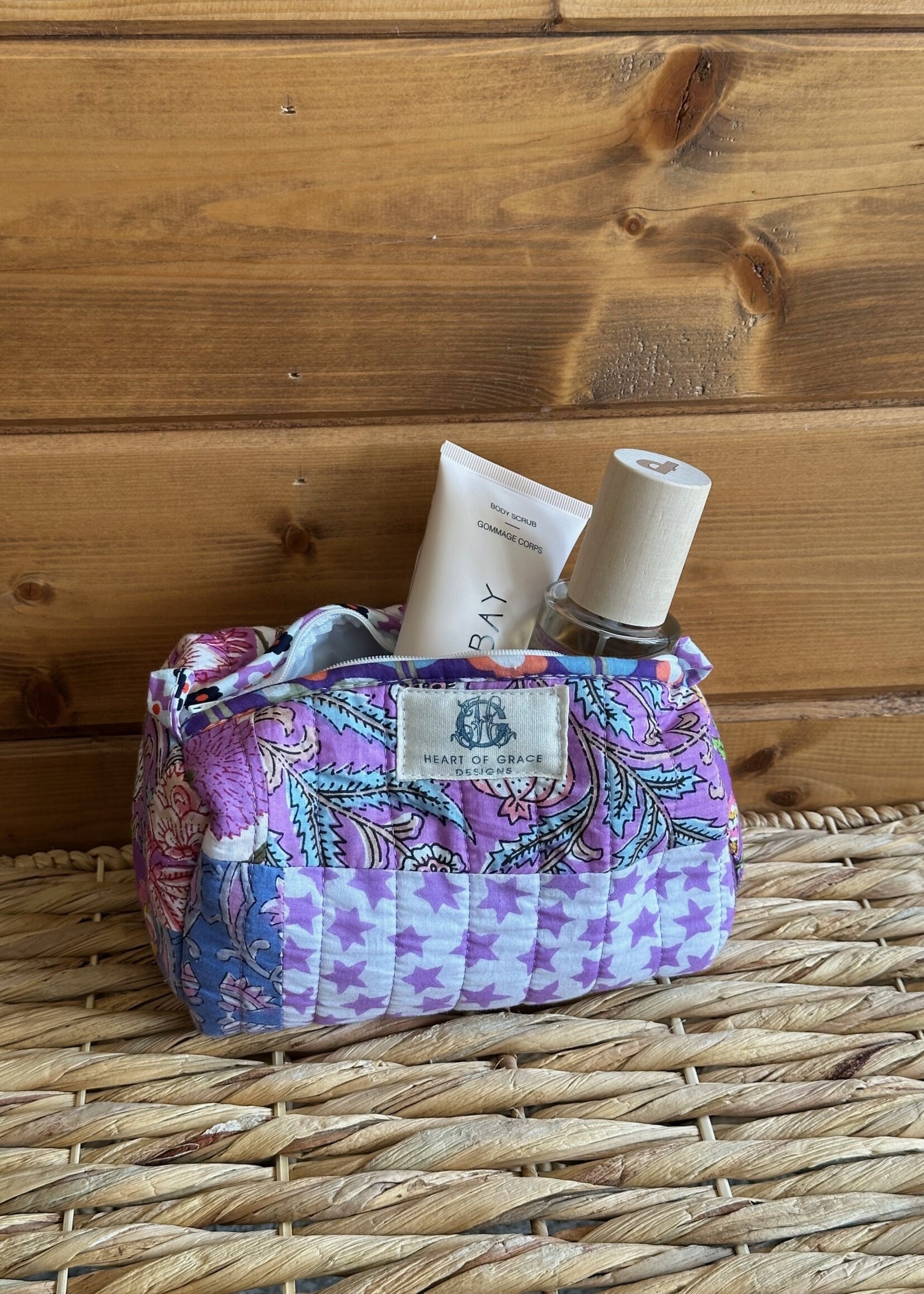 Starlit Blooms | Quilted Cosmetic Bag