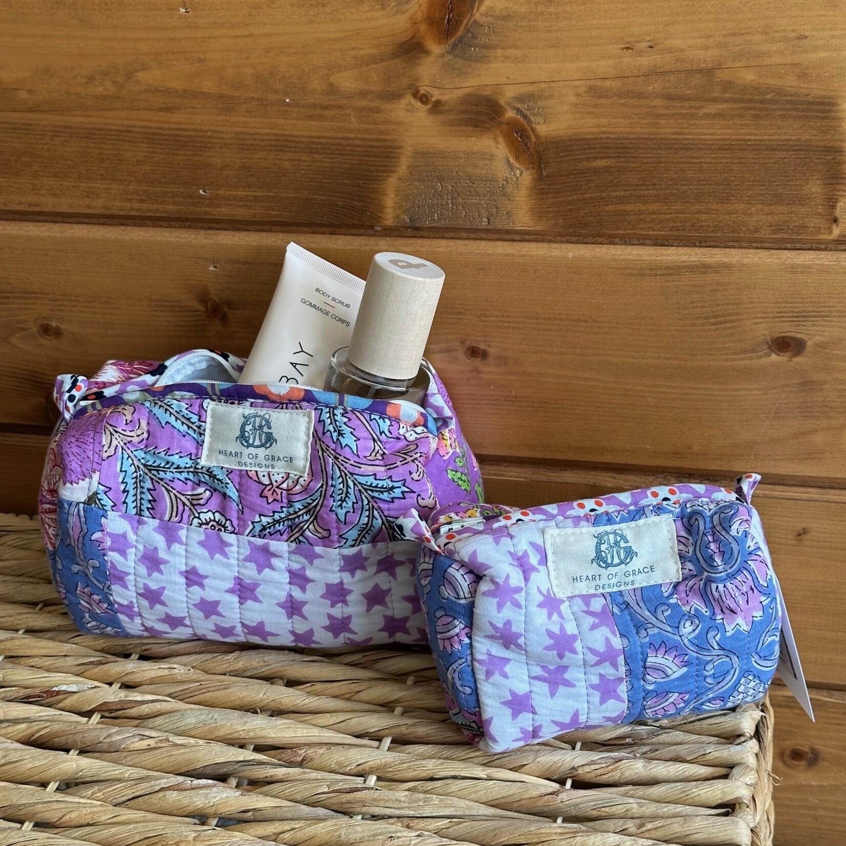 Starlit Blooms | Quilted Cosmetic Bag