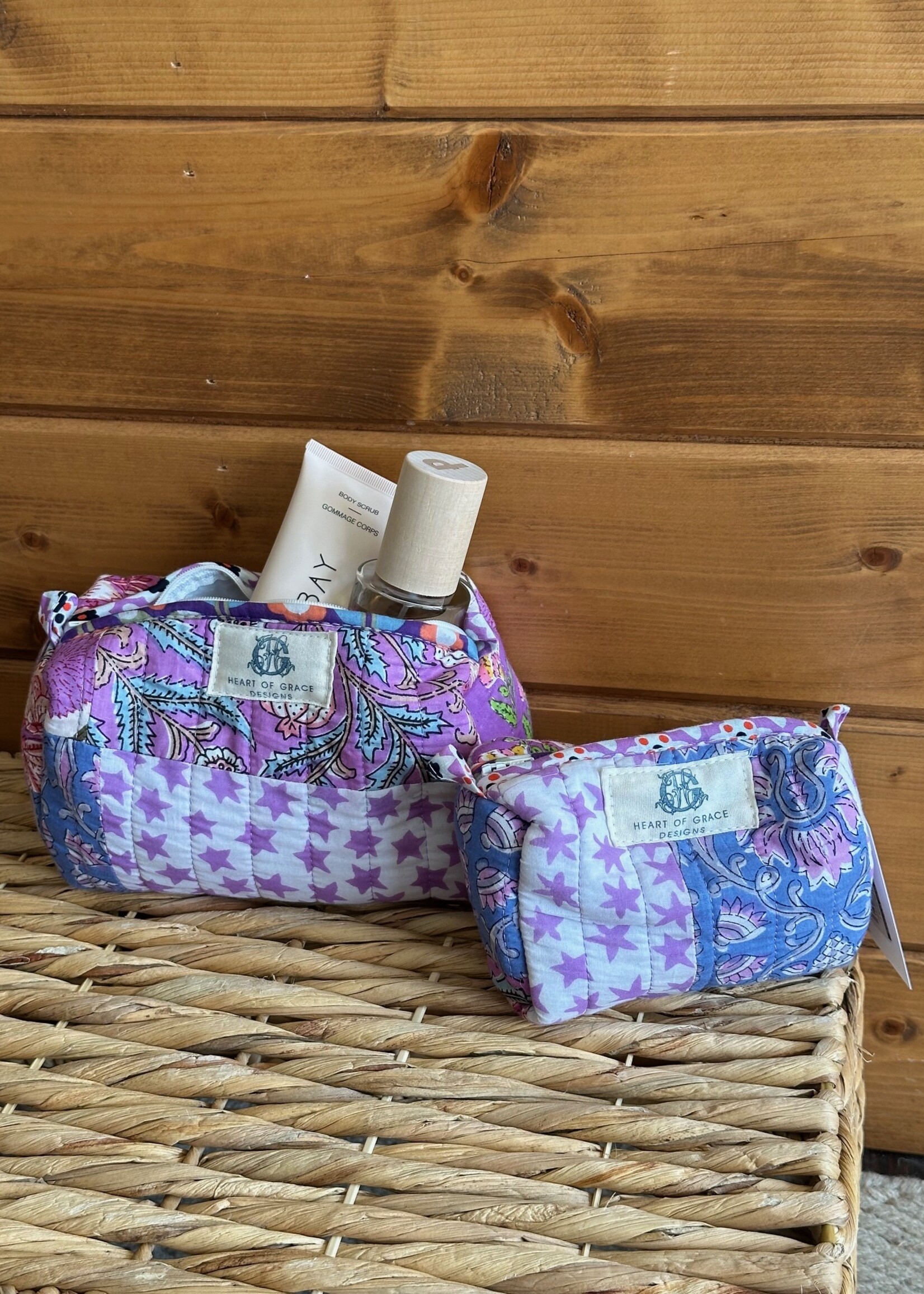 Starlit Blooms | Quilted Cosmetic Bag
